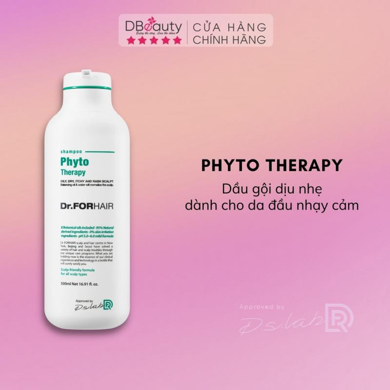Dầu gội cho da nhạy cảm, dầu gội dưỡng tóc dịu nhẹ cho da đầu nhạy cảm Dr.FORHAIR Phyto Therapy Shampoo 500ml