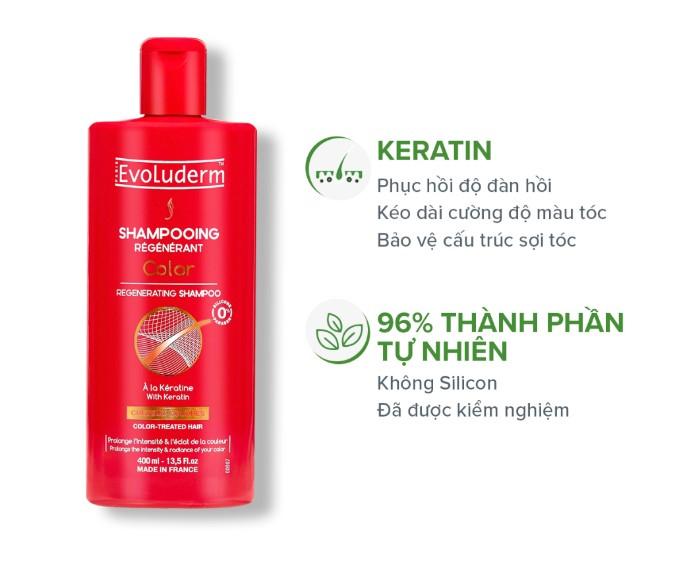 Dầu gội cho tóc nhuộm Evoluderm Shampooing Clouleur