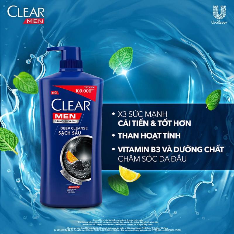 Dầu gội đầu Clear Men Deep Cleanse