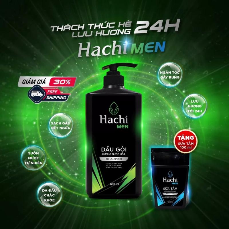 Dầu gội đầu nam Hachi Men hương nước hoa