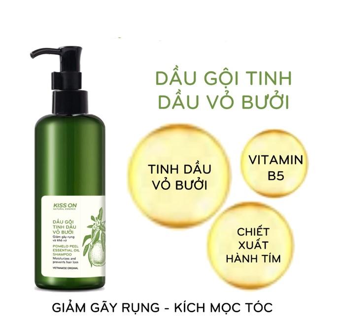 Dầu gội đầu tinh dầu vỏ bưởi  Kiss On