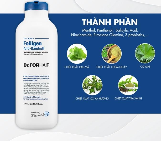 Dầu gội Dr.ForHair Folligen Anti-Dandruff Shampoo