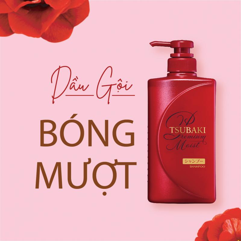 Dầu gội dưỡng tóc bóng mượt Premium Moist Tsubaki