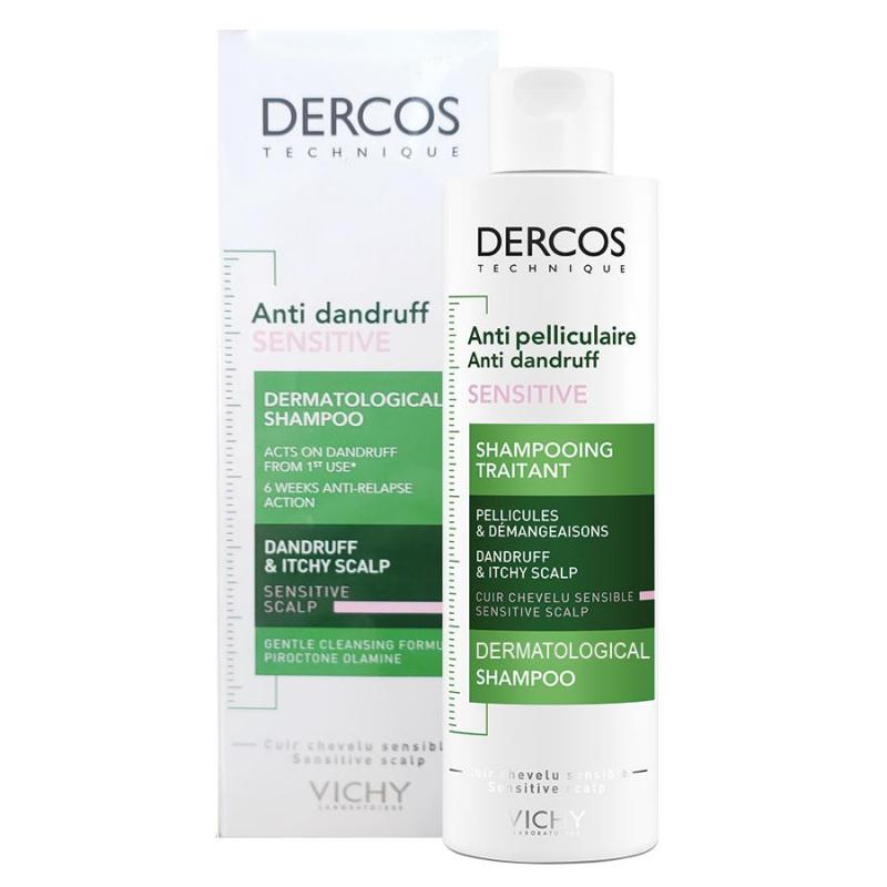 Dầu gội giúp giảm gàu dành cho da đầu dầu và nhạy cảm Vichy Dercos Antipel Chute
