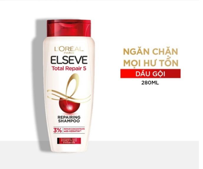 Dầu gội phục hồi tóc hư tổn L'oreal Paris Elseve Total Repair 5 Filler Repairing Shampoo