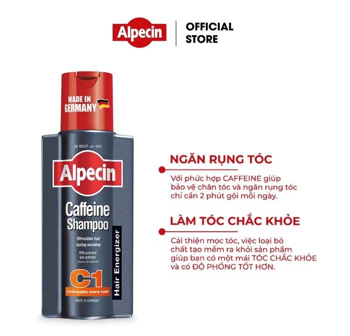 Dầu gội giúp tóc khỏe mạnh và chống rụng tóc cho nam Alpecin Caffeine C1