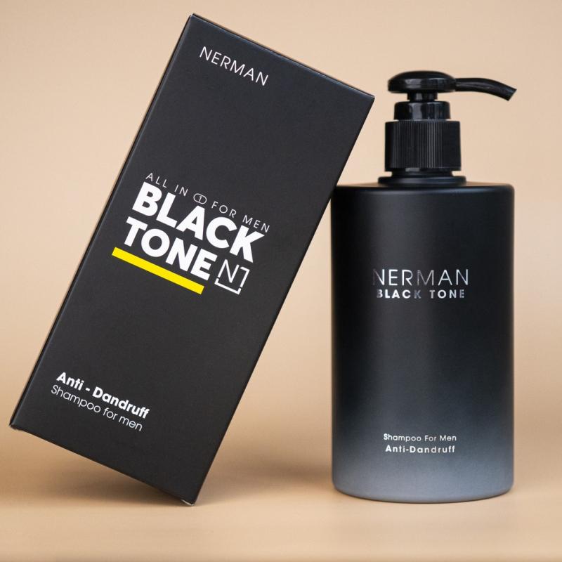 Dầu gội cho nam giới Nerman Black Tone hương nước hoa Pháp