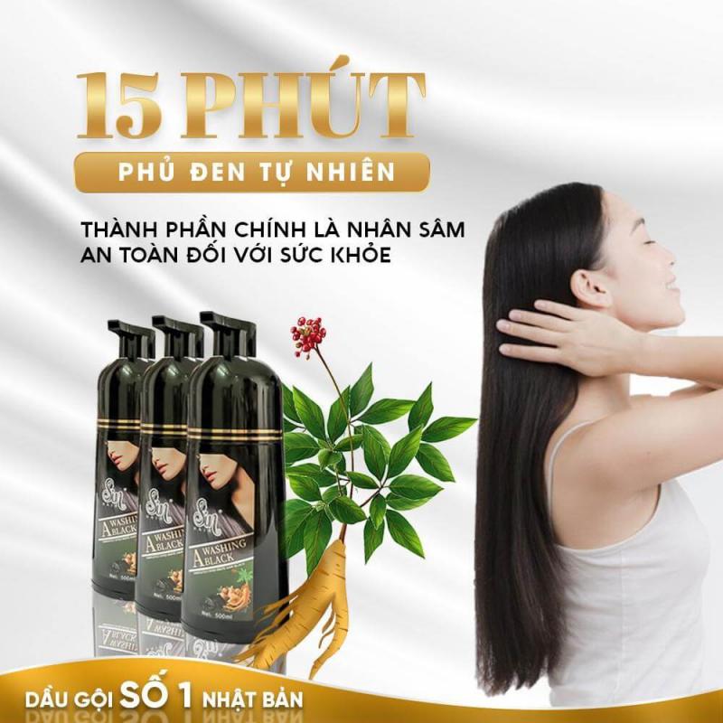 Dầu gội nhuộm tóc phủ bạc nhân sâm Sin Hair