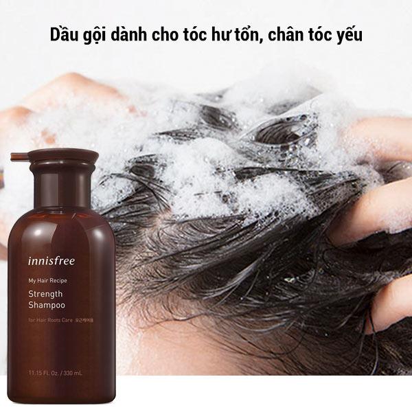 Dầu gội nuôi dưỡng chân tóc innisfree My Hair Recipe Strength Shampoo For Hair Roots Care