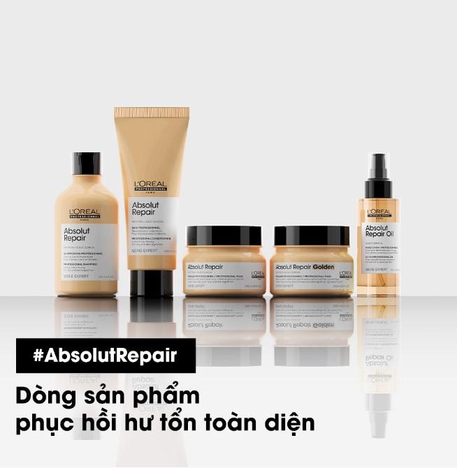 Dầu gội phục hồi hư tổn toàn diện L'Oréal Professionnel Serie Expert Absolut Repair Gold