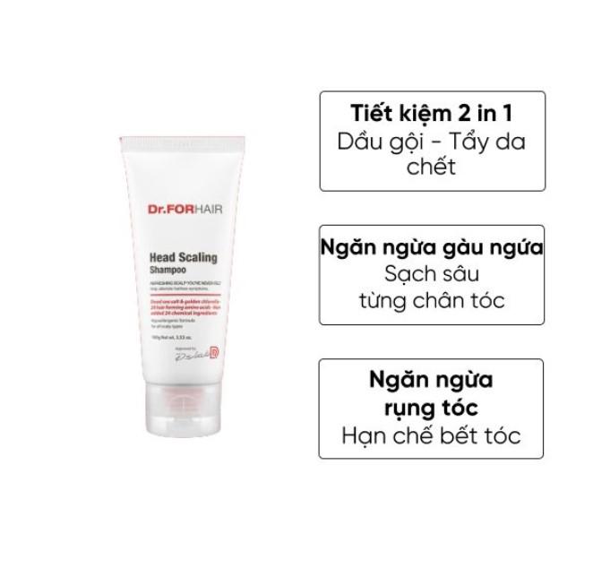 Dầu gội tẩy tế bào chết da đầu, giảm rụng tóc, cải thiện bạc tóc Dr. Forhair Head Scaling Shampoo