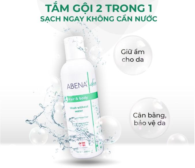 Dầu gội và tắm khô Abena