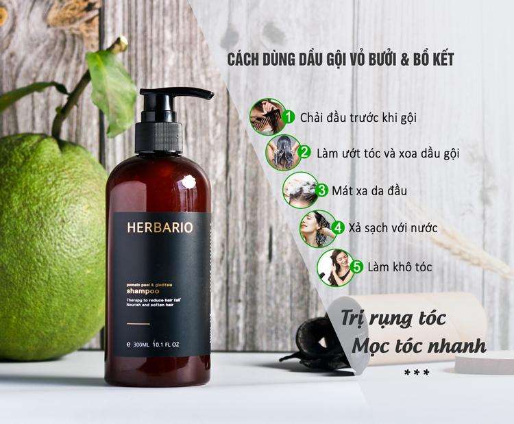 Dầu gội vỏ bưởi & bồ kết Herbario