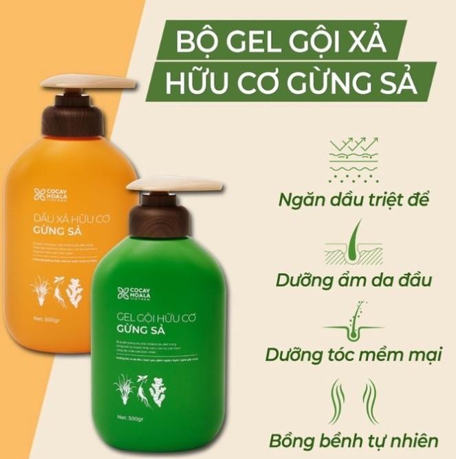 Dầu gội xả hữu cơ gừng sả Cỏ Cây Hoa Lá