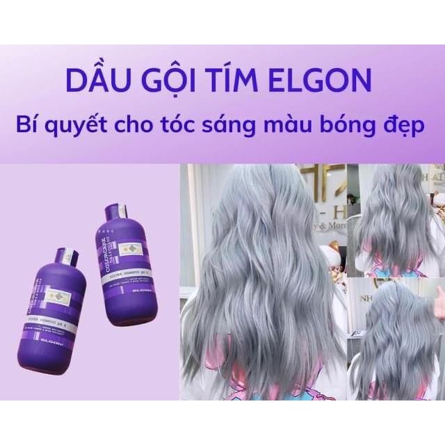 Dầu gội xả tím khử vàng Elgon Colorcare Silver 100ML, dành cho tóc tẩy