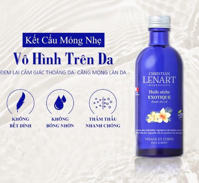 Dầu khô dưỡng ẩm, phục hồi đa năng Christian Lenart Huile Sèche Exotique