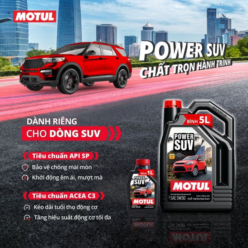 Dầu nhớt xe ô tô MOTUL POWER SUV 5W30 5L