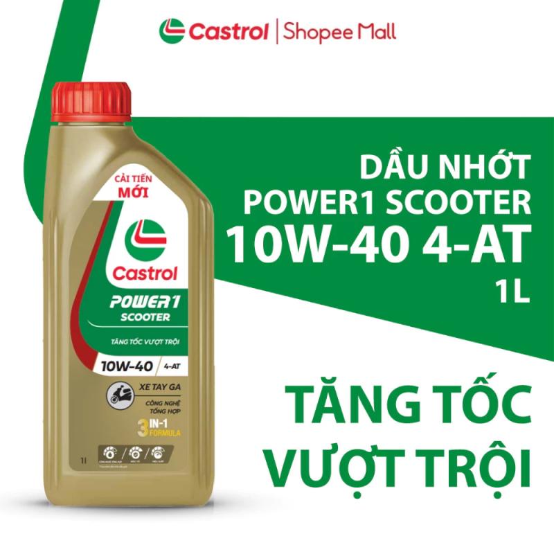 Dầu nhớt xe tay ga Castrol POWER1 SCOOTER 10W-40 4-AT