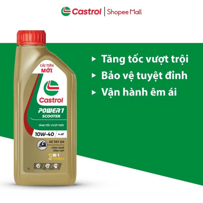 Dầu nhớt xe tay ga Castrol POWER1 SCOOTER 10W-40 4-AT