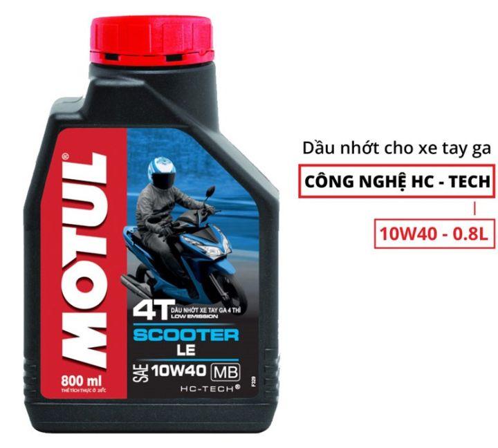Dầu nhớt xe tay ga MOTUL SCOOTER LE 4T 10W40 0.8L