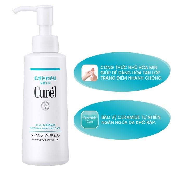 Dầu tẩy trang cấp ẩm chuyên sâu Curél Intensive Moisture Care Makeup Cleansing Oil