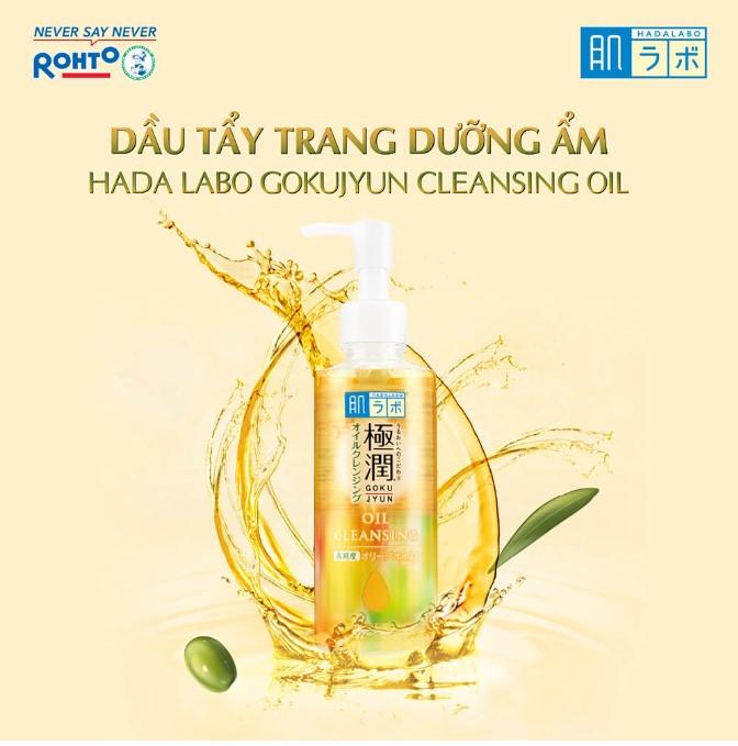 Dầu tẩy trang dưỡng ẩm Hada Labo Gokujyun Cleansing Oil