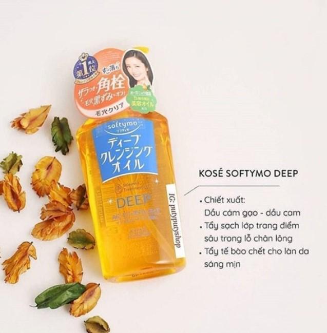 Dầu tẩy trang làm sạch sâu lỗ chân lông Kosé Cosmeport Softymo Deep Cleansing Oil