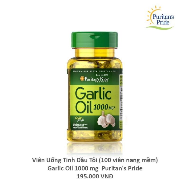 Dầu tỏi tăng cường miễn dịch, tốt cho tim mạch, giảm cholesterol Puritan's Pride Garlic Oil