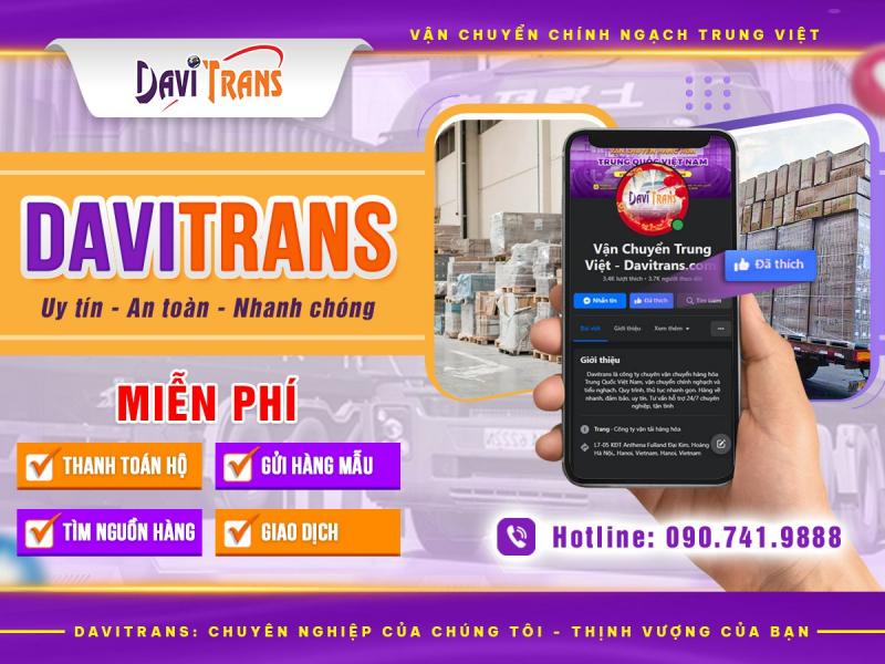 Davitrans - Đơn vị vận chuyển hàng trung quốc chính ngạch chuyên nghiệp hàng đầu Hà Nội, TP HCM...