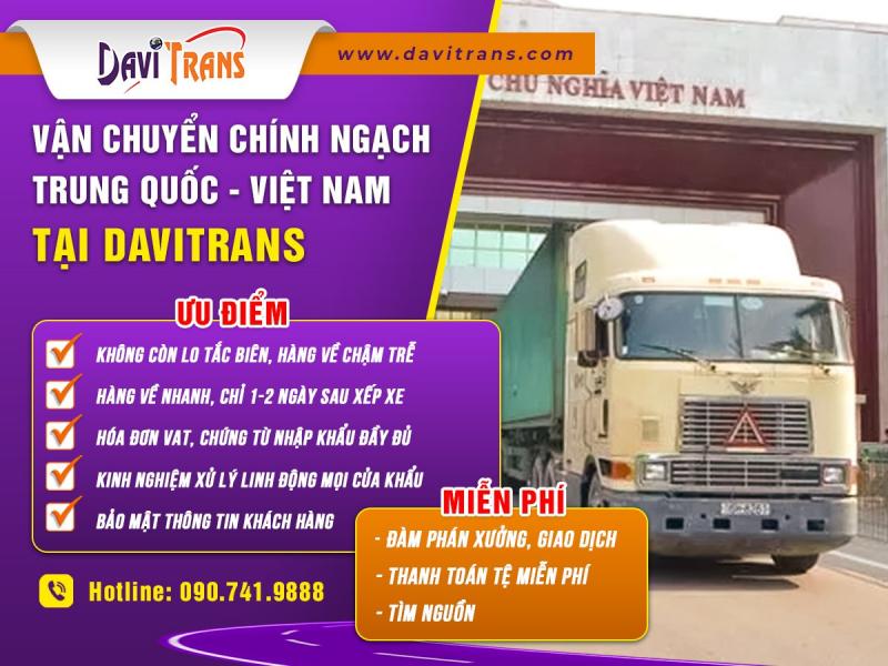 Davitrans - Đơn vị vận chuyển hàng trung quốc chính ngạch chuyên nghiệp hàng đầu Hà Nội, TP HCM...