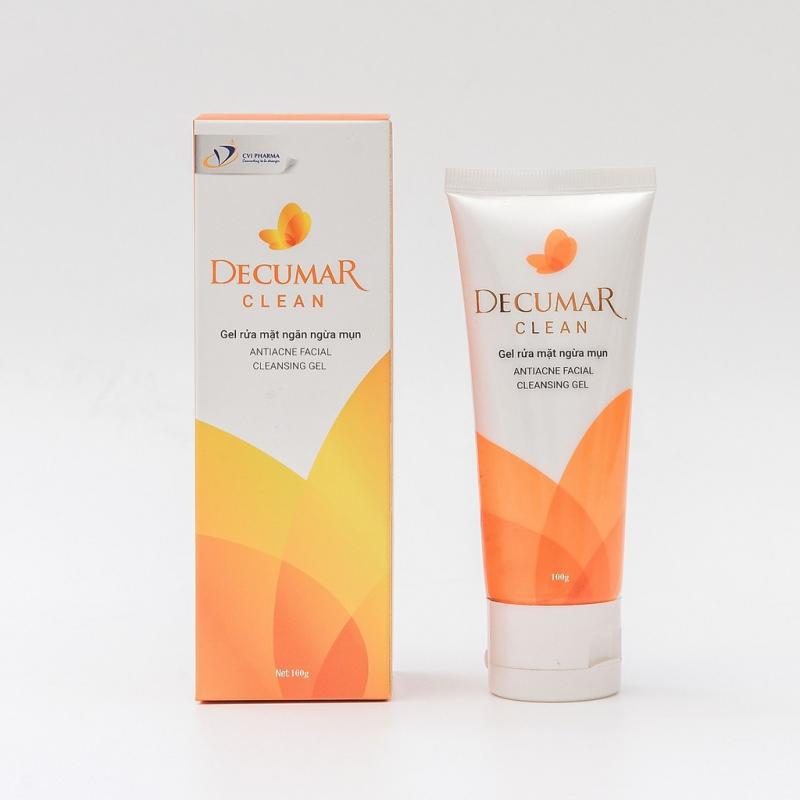 Decumar Clean 100gr - Sữa rửa mặt dạng gel ngừa mụn sáng da.