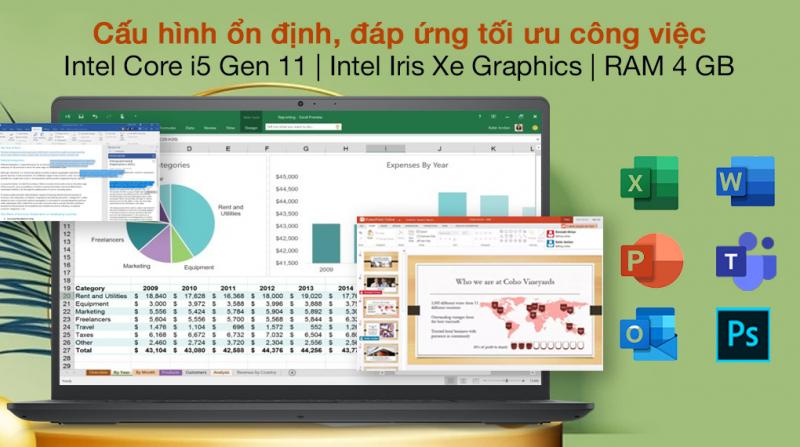 Dell Inspiron 5510 – 0WT8R1( (i5- 11300H /8Gb/256Gb/15.6″FHD/Win10+OF2019)