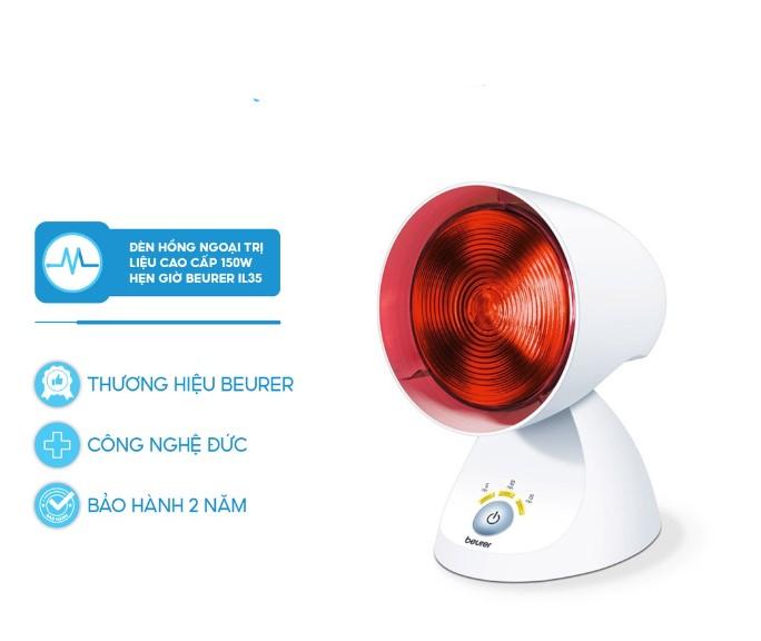 Đèn hồng ngoại trị liệu 150W có hẹn giờ Beurer IL35