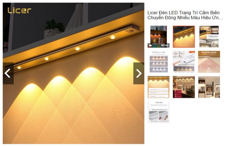 Đèn led cảm biến Licer