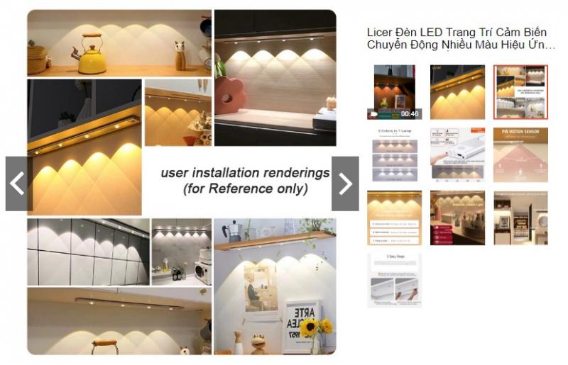 Đèn led cảm biến Licer