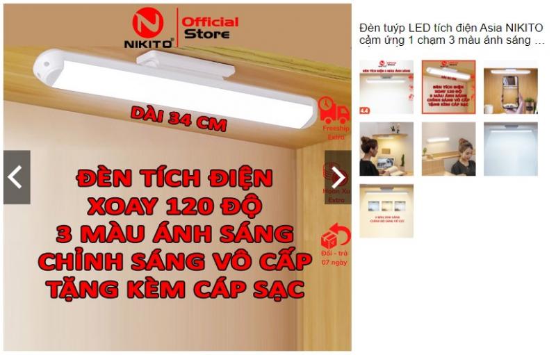 Đèn led  tích điện Asia NIKITO