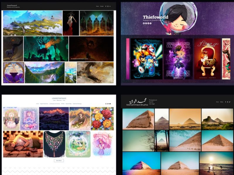 Một số portfolio được tạo bằng Deviantart