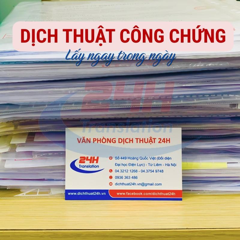 Dịch thuật Công chứng 24h