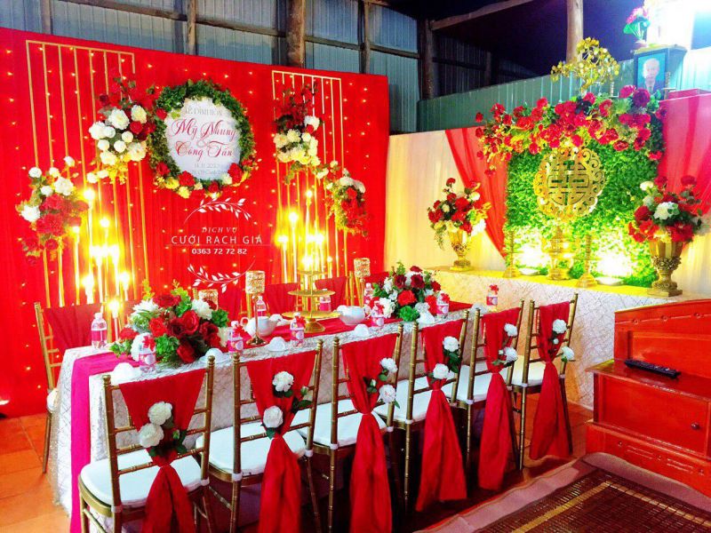 Dịch vụ trang trí tiệc cưới đẹp và uy tín nhất TP. Rạch Giá, Kiên Giang