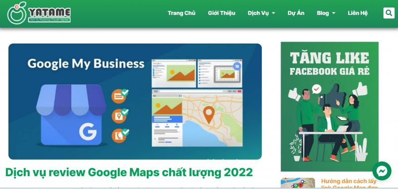 Dịch vụ đánh giá Google Maps công ty du lịch của Yatame