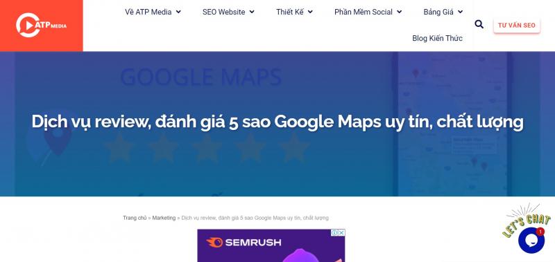 Dịch vụ đánh giá Google Maps nhà hàng/ quán ăn của ATP Media