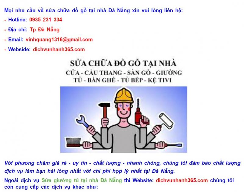 Dịch vụ sửa chữa đồ gỗ tại nhà