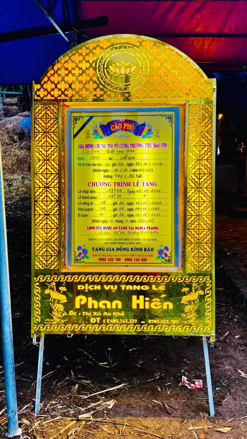 Dịch vụ tang lễ Phan Hiến