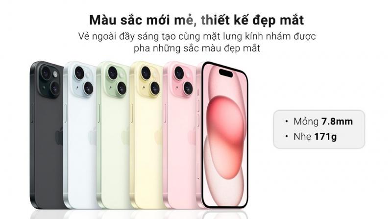 Điện thoại Apple iPhone 15 128GB