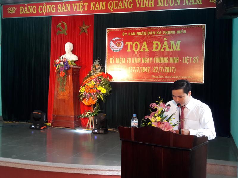 Bài phát biểu tọa đàm ngày 27/7 (số 3)