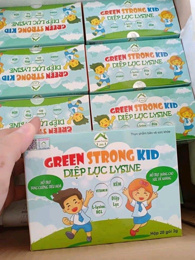 Diệp lục Lysine (Green Strong Kid) bổ sung chất xơ cho bé hết táo bón