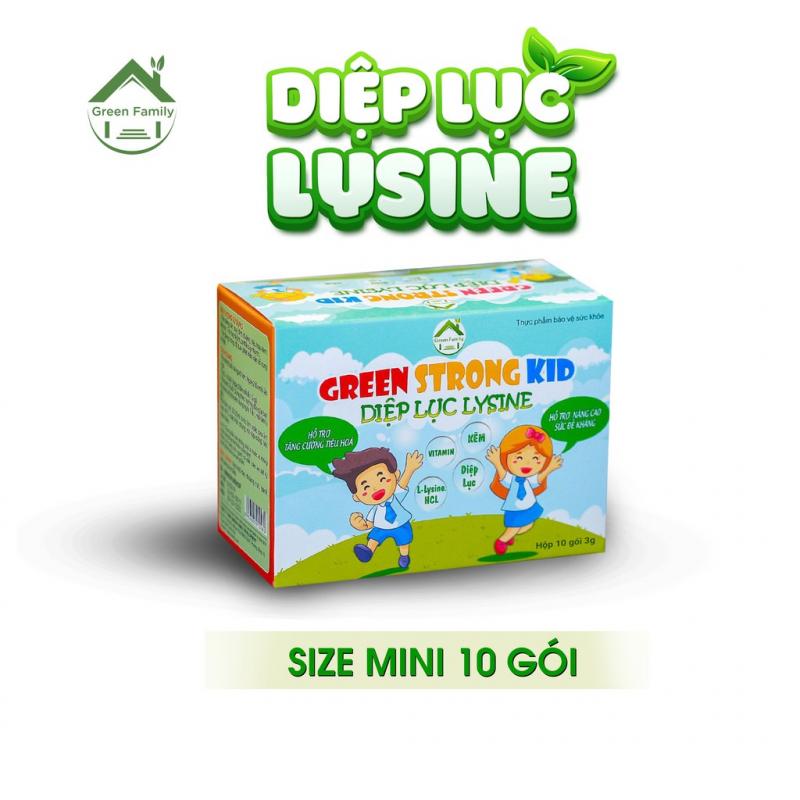 Diệp lục Lysine Kid HBC Green Family giúp trẻ hay ăn chống lớn tăng cường đề kháng