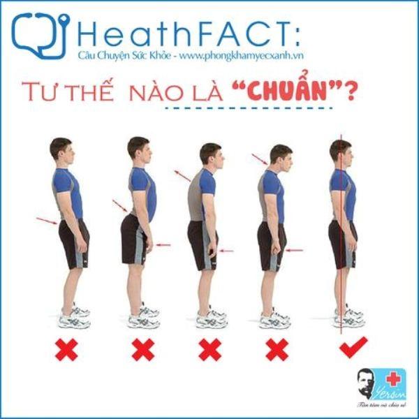 Chú ý đứng chuẩn để xương và cột sống phát triển tốt nhất