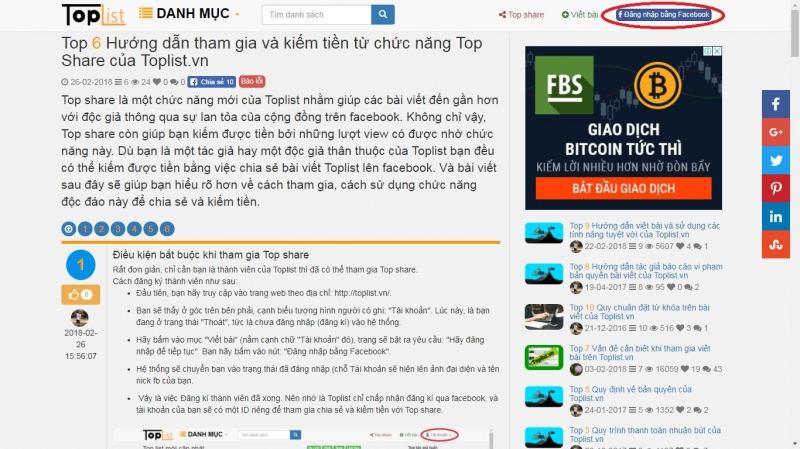 Click vào phần [ đăng nhập bằng facebook] để đăng ký hoặc đăng nhập.