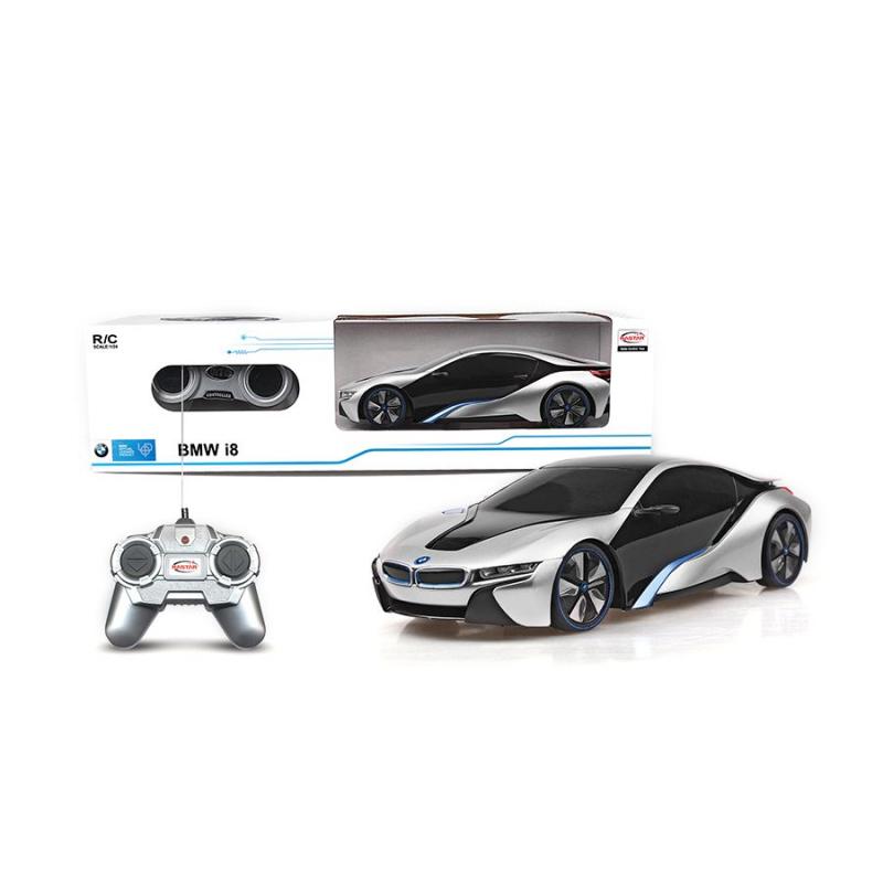 Đồ chơi mô hình xe điều khiển BMW i8 Bạc Rastar R48400-2